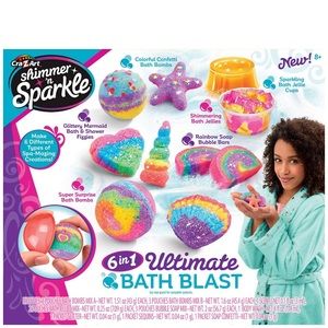 Shimmer & Sparkle Bath Bombs Spa Girls Kids Crafts
